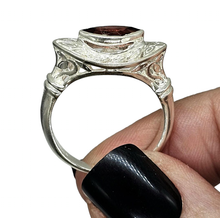 Load image into Gallery viewer, Marquise Garnet Ring, January Birthstone, 3 Sizes, Sterling Silver, Energy Stone, Natural - GemzAustralia 