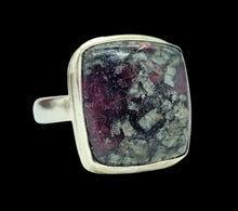 Load image into Gallery viewer, Cushion cut Eudialyte Ring, Size 6.5, Sterling Silver, Stone of the Heartland, Balances Emotions, Unconditional Love, Water / Earth Stone