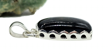 Load image into Gallery viewer, Rainbow Obsidian Pendant, Sterling Silver, Rectangle Shaped, Volcanic Gemstone - GemzAustralia 