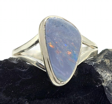 Load image into Gallery viewer, Doublet Opal Ring, Size S, October Birthstone, Australian Opal, Sterling Silver - GemzAustralia 