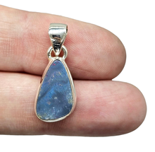Load image into Gallery viewer, Blue Opal Pendant, Australian Gemstone, Sterling Silver, October Birthstone, Precious Gem - GemzAustralia 