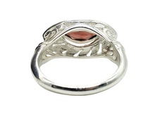 Load image into Gallery viewer, Marquise Garnet Ring, January Birthstone, 3 Sizes, Sterling Silver, Energy Stone, Natural - GemzAustralia 