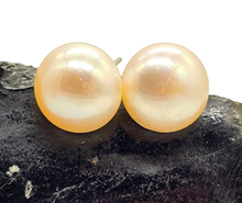 Load image into Gallery viewer, Freshwater Pearl Studs, June Birthstone, Bridal Jewellery, Sterling Silver - GemzAustralia 
