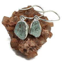 Load image into Gallery viewer, Rough Aquamarine Earrings, Sterling Silver, Raw Aquamarine, March Birthstone - GemzAustralia 