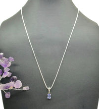 Load image into Gallery viewer, Tanzanite Pendant, Sterling Silver, 1.4 carats, Oval Facet, Psychic Power Stone, Meditation - GemzAustralia 