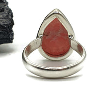 Load image into Gallery viewer, Rhodochrosite Ring, Size 6.5, Pear Shaped, Sterling Silver, Rosa Del Inca Gemstone - GemzAustralia 
