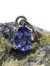 Load image into Gallery viewer, Tanzanite Pendant, Sterling Silver, 1.4 carats, Oval Facet, Psychic Power Stone, Meditation - GemzAustralia 