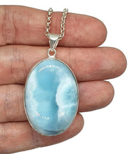 Load image into Gallery viewer, Massive Larimar Pendant, Dolphin Stone, Stone of Atlantis, Sterling Silver, Spiritual - GemzAustralia 