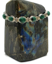 Load image into Gallery viewer, Malachite Bracelet, Sterling Silver, Loyalty Gem, Peace Stone, Wisdom Stone - GemzAustralia 