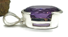 Load image into Gallery viewer, Deep Purple Amethyst Pendant, 29 carats, Oval Faceted, Sterling Silver, February Birthstone - GemzAustralia 