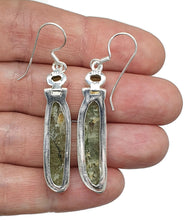 Load image into Gallery viewer, Peridot &amp; Raw Green Kyanite Earrings, Sterling Silver, Peace and Tranquility Stone - GemzAustralia 