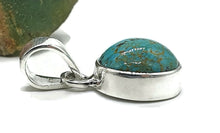 Load image into Gallery viewer, Round Turquoise Pendant, Sterling Silver, December Birthstone, Blue Turquoise, Protection - GemzAustralia 