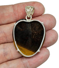 Load image into Gallery viewer, Tiger's Eye Pendant, Sterling Silver, Scroll Carving, Kundalini Awakening, Courage Stone - GemzAustralia 