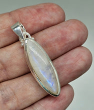 Load image into Gallery viewer, Rainbow Moonstone Pendant, Marquise Shape, Sterling Silver, Goddess Gemstone - GemzAustralia 