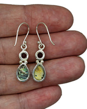 Load image into Gallery viewer, Paua Shell &amp; Amethyst Earrings, Sterling Silver, New Zealand Abalone Shell - GemzAustralia 