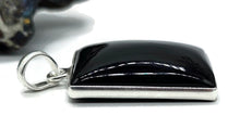 Load image into Gallery viewer, Black Onyx Pendant, Sterling Silver, Pear Shaped, Protection Stone, lucky Gem - GemzAustralia 