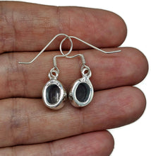 Load image into Gallery viewer, Aquamarine Earrings, Oval Cabochons, Sterling Silver, March Birthstone, 7 carats - GemzAustralia 