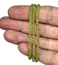 Load image into Gallery viewer, Peridot Beaded Necklace, Sterling Silver, 49.5cm, 19.5in, August Birthstone - GemzAustralia 
