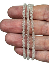 Load image into Gallery viewer, Aquamarine Beaded Necklace, March Birthstone, Sterling Silver, 46cm, 18in - GemzAustralia 