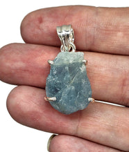 Load image into Gallery viewer, Raw Aquamarine Pendant, March Birthstone, Sterling Silver, Rough Aquamarine - GemzAustralia 