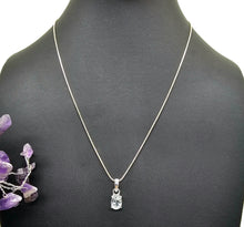 Load image into Gallery viewer, Aquamarine Pendant, March Birthstone, Sterling Silver, Faceted Oval, 2 carats - GemzAustralia 