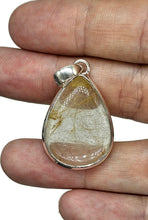 Load image into Gallery viewer, Golden Rutile Pendant, Rutilated Quartz, Sterling Silver, Pear Shaped, 34 Carats, Angel Hair - GemzAustralia 
