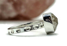 Load image into Gallery viewer, Raw Herkimer Diamond Ring, Size P 1/2, April Birthstone, Sterling Silver - GemzAustralia 