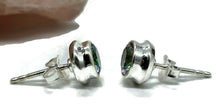 Load image into Gallery viewer, Round Mystic Topaz Studs, Sterling Silver, Purple Green Gemstone, Fire Topaz Earrings - GemzAustralia 