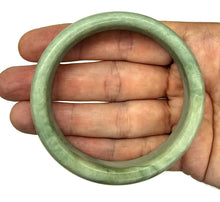 Load image into Gallery viewer, Solid Jade Bangle, 58mm Diameter, Green Nephrite Jade, Protection Gem, Lucky Gemstone, - GemzAustralia 
