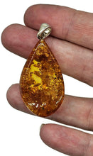 Load image into Gallery viewer, Cognac Amber Pendant, Sterling Silver, Millions of years old, Fossilized Tree Resin - GemzAustralia 