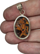 Load image into Gallery viewer, Bauxite Pendant, Sterling Silver, Oval Shaped, Cheetah Pattern, Release of Anger - GemzAustralia 