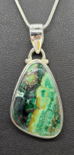 Load image into Gallery viewer, Stone of Heaven, Malachite Azurite Pendant, Sterling Silver, Green Blue Gemstone - GemzAustralia 