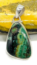 Load image into Gallery viewer, Stone of Heaven, Malachite Azurite Pendant, Sterling Silver, Green Blue Gemstone - GemzAustralia 