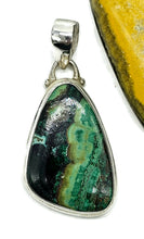 Load image into Gallery viewer, Stone of Heaven, Malachite Azurite Pendant, Sterling Silver, Green Blue Gemstone - GemzAustralia 