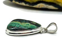Load image into Gallery viewer, Stone of Heaven, Malachite Azurite Pendant, Sterling Silver, Green Blue Gemstone - GemzAustralia 