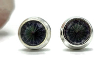 Load image into Gallery viewer, Round Mystic Topaz Studs, Sterling Silver, Purple Green Gemstone, Fire Topaz Earrings - GemzAustralia 