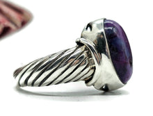 Load image into Gallery viewer, Purple Mojave Turquoise Ring, Size O, Sterling Silver, Oval Shaped, Goddess Gem - GemzAustralia 