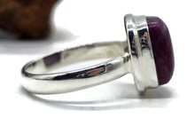 Load image into Gallery viewer, Ruby Zoisite Ring, Size R, Sterling Silver, Anyolite Gemstone, Square Shaped - GemzAustralia 