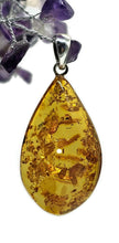 Load image into Gallery viewer, Cognac Amber Pendant, Sterling Silver, Millions of years old, Fossilized Tree Resin - GemzAustralia 