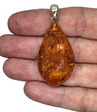 Load image into Gallery viewer, Cognac Amber Pendant, Sterling Silver, Millions of years old, Fossilized Tree Resin - GemzAustralia 