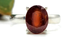 Load image into Gallery viewer, Ruby Ring, Size R 1/2, Sterling Silver, July Birthstone, Oval Faceted, Energy Stone - GemzAustralia 