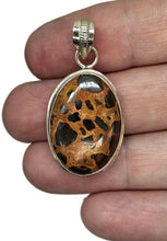 Load image into Gallery viewer, Bauxite Pendant, Sterling Silver, Oval Shaped, Cheetah Pattern, Release of Anger - GemzAustralia 