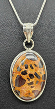 Load image into Gallery viewer, Bauxite Pendant, Sterling Silver, Oval Shaped, Cheetah Pattern, Release of Anger - GemzAustralia 