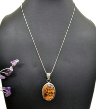 Load image into Gallery viewer, Bauxite Pendant, Sterling Silver, Oval Shaped, Cheetah Pattern, Release of Anger - GemzAustralia 