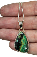 Load image into Gallery viewer, Stone of Heaven, Malachite Azurite Pendant, Sterling Silver, Green Blue Gemstone - GemzAustralia 