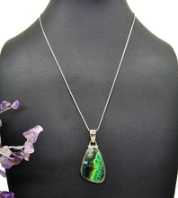 Load image into Gallery viewer, Stone of Heaven, Malachite Azurite Pendant, Sterling Silver, Green Blue Gemstone - GemzAustralia 