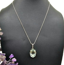 Load image into Gallery viewer, Prasiolite Pendant, Oval shaped, Sterling Silver, Green Amethyst Gemstone, Spiritual Stone - GemzAustralia 