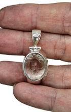 Load image into Gallery viewer, 26 carat Clear Quartz Crystal Pendant, Sterling Silver, Oval Faceted, Concentration Stone - GemzAustralia 