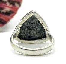 Load image into Gallery viewer, Triangle Eudialyte Ring, size O, Sterling Silver, The Stone of the Heartland, Balances - GemzAustralia 