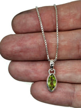 Load image into Gallery viewer, Marquise Peridot Pendant, August Birthstone, 2.7 carats, Sterling Silver, Protection Stone - GemzAustralia 